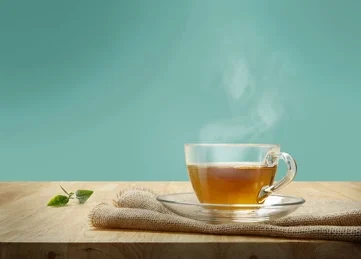 cup tea sacking on wooden 260nw 297623096